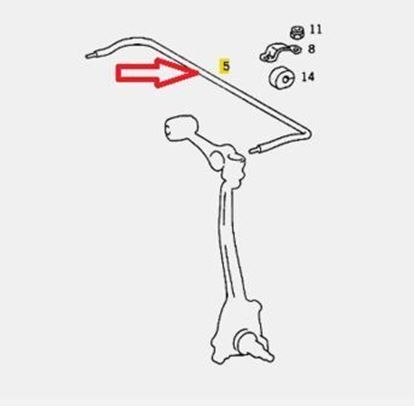 Picture of Mercedes W126 torsion bar 1263234865 